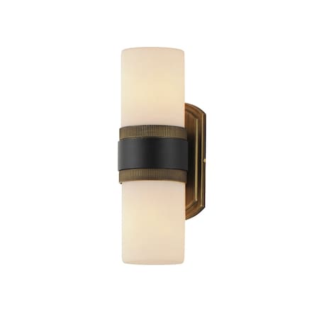 Maxim Lighting Ruffles 2-Light Outdoor Sconce 32651SWBKAB